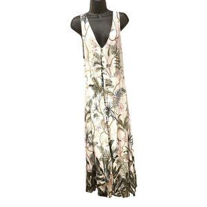 H& M womens maxi sleeveless dress  US SIZE 6.  Covered buttons